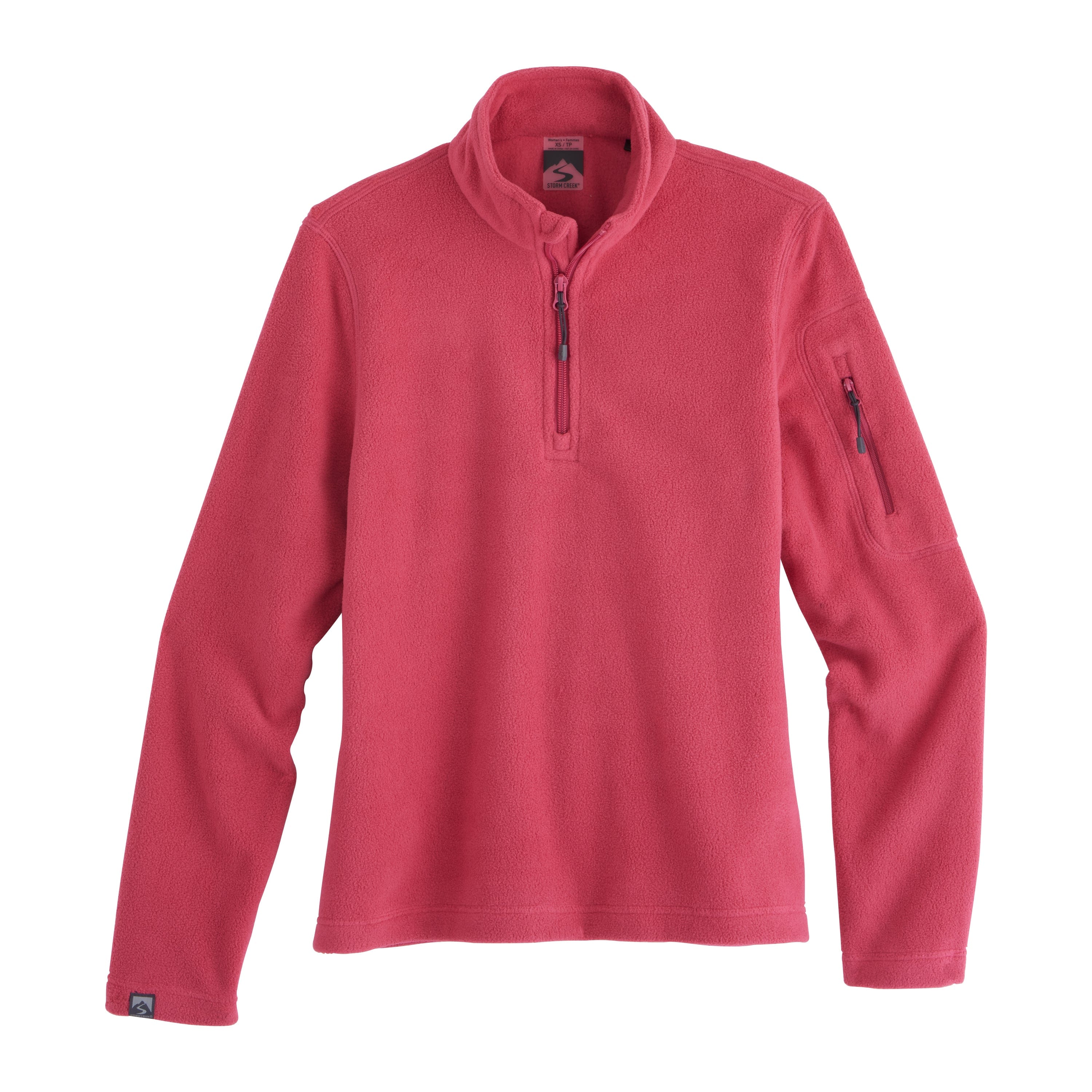 Women s Fireside Fleece 1 4 Zip Pullover Deep Magenta Pink L