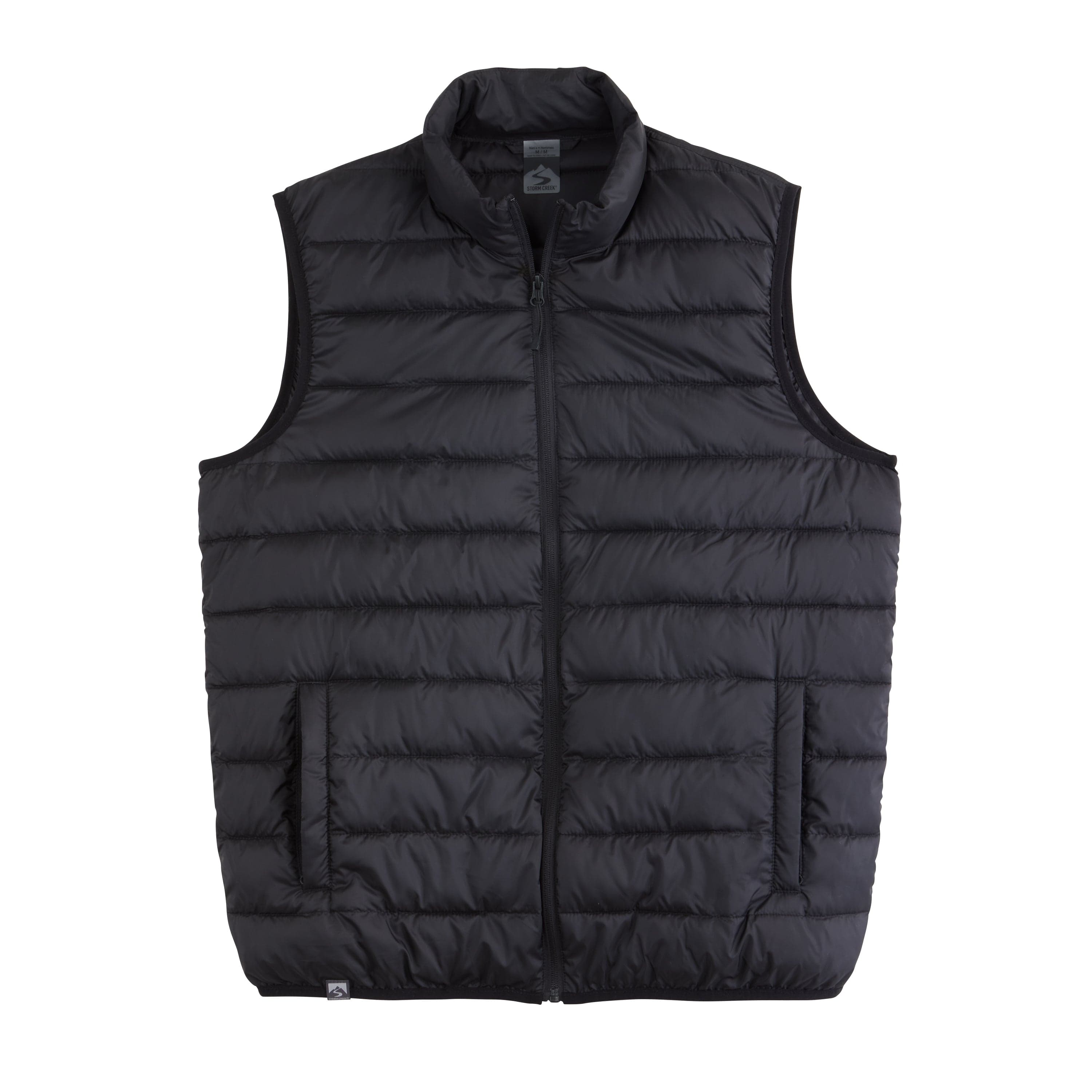 Black sleeveless puffer vest best sale