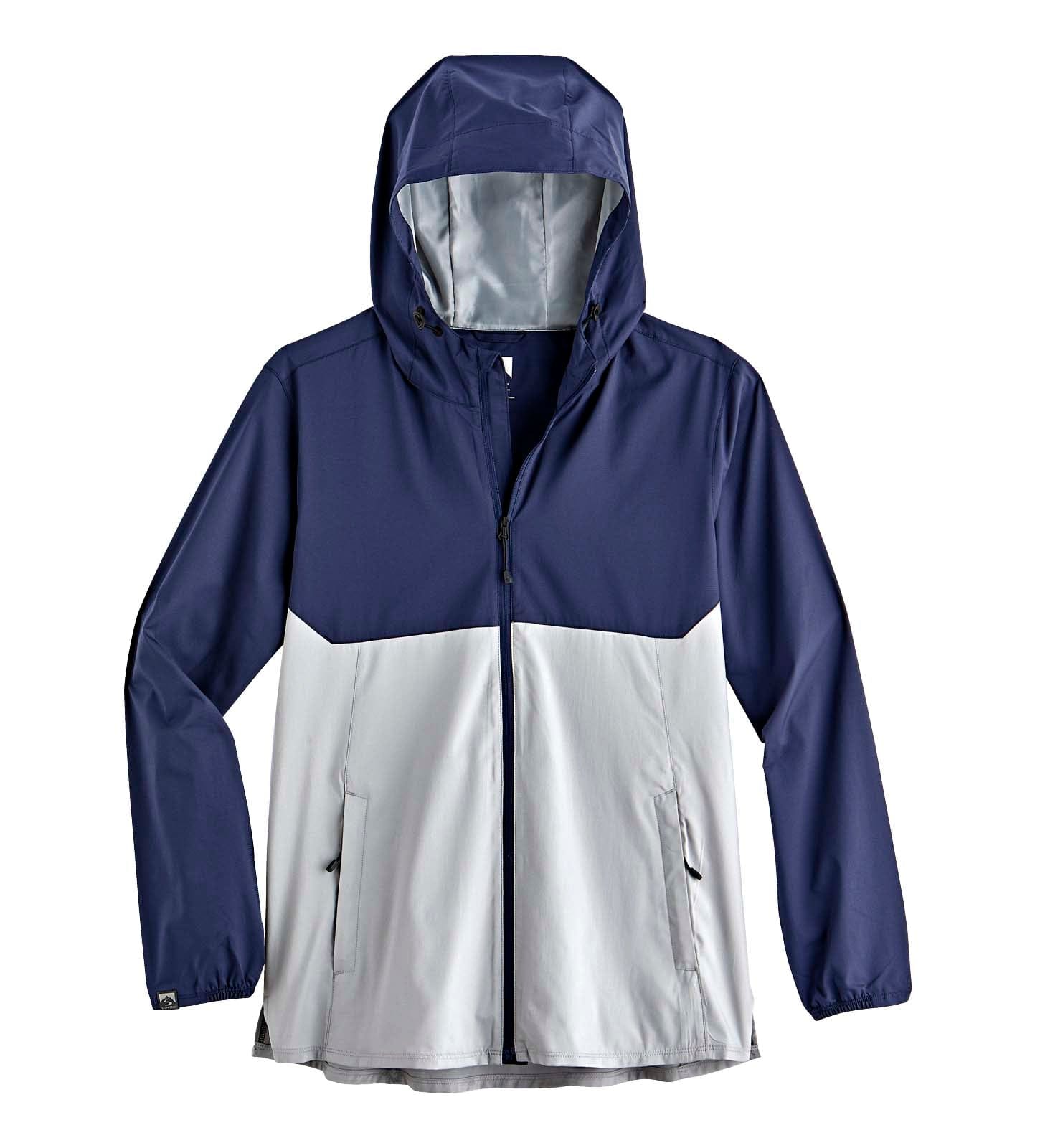 Navy blue discount windbreaker with hood